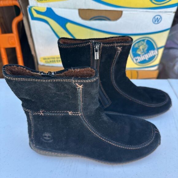 Timberland Black Suede Boots - Picture 1 of 6